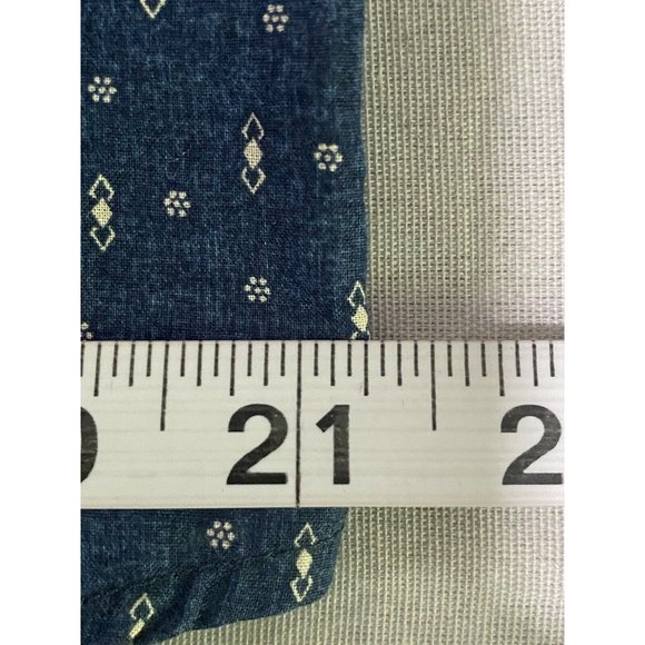 Lauren Ralph Lauren Women’s King Sleeve Ruffle Blouse 100% Cotton Navy Sz Small - Picture 4 of 9